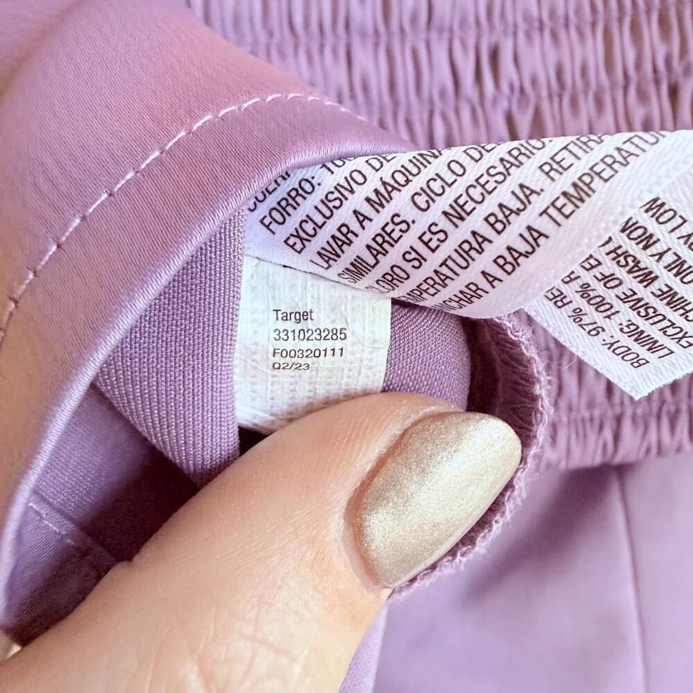 Wild Fable Satin Cropped Corset Top with Square Neck in Lilac Purple size Medium - Picture 11 of 12